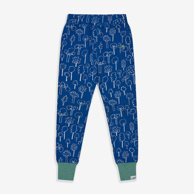 Kids Thermal Leggings Blue Forest